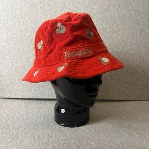 Disney Red Corduroy Bucket Hat